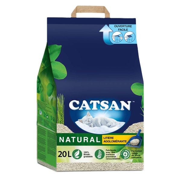CATSAN™ NATURAL Agglomérante Litière Végétale pour chat image 1